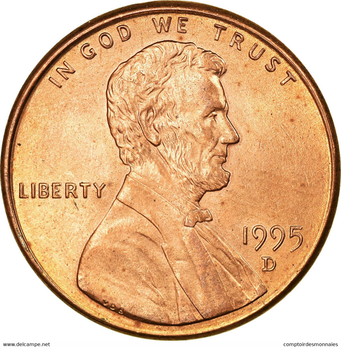 Monnaie, États-Unis, Lincoln Cent, Cent, 1995, U.S. Mint, Denver, SUP, Copper - 1959-…: Lincoln, Memorial Reverse