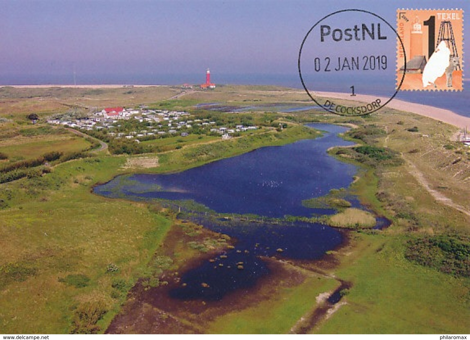 D38606 CARTE MAXIMUM CARD RR FD 2019 NETHERLANDS - LIGHTHOUSE PHARE DE COCKSDORP TEXEL WADDEN ISLAND CP ORIGINAL - Leuchttürme