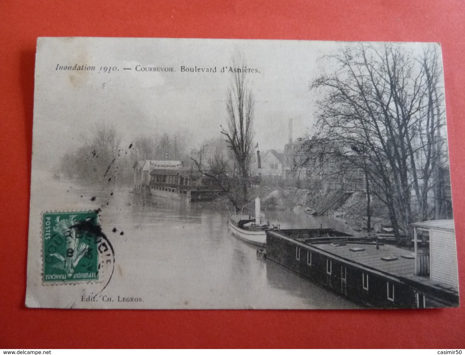 COURBEVOIE INONDATION 1910 BOULEVARD D'ASNIERES - Courbevoie