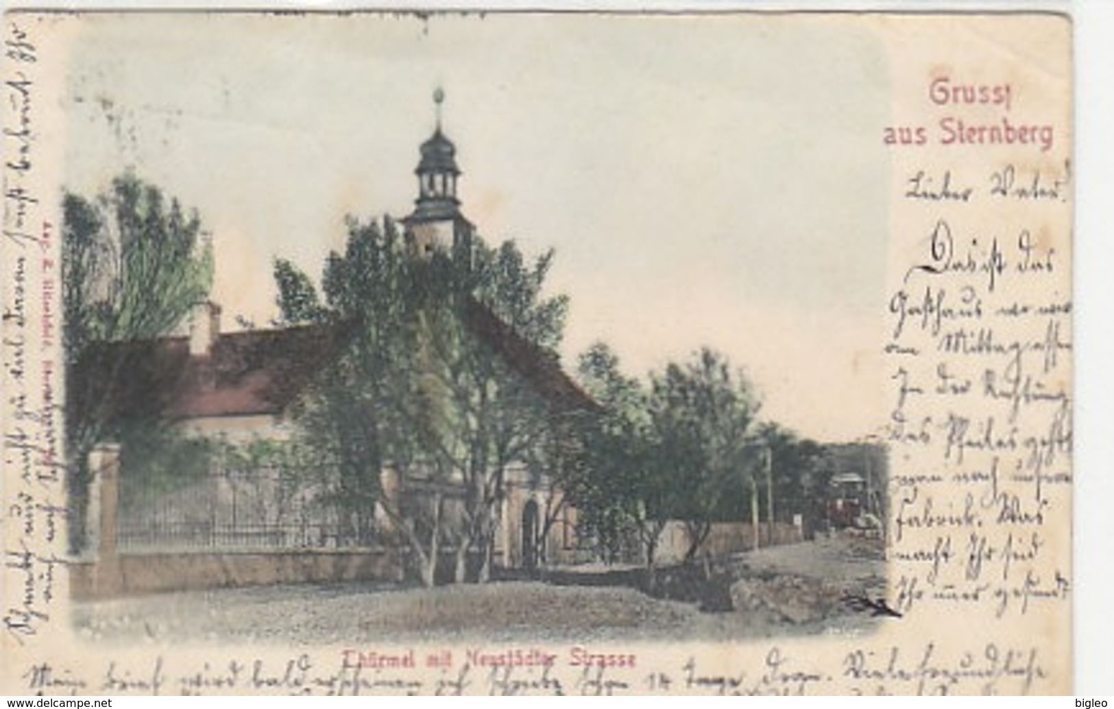 Gruss Aus Sternberg - Neustädterstrasse - Oesterr.Frankatur - Int. Stempel - 1903            (A-133-190422) - Tschechische Republik