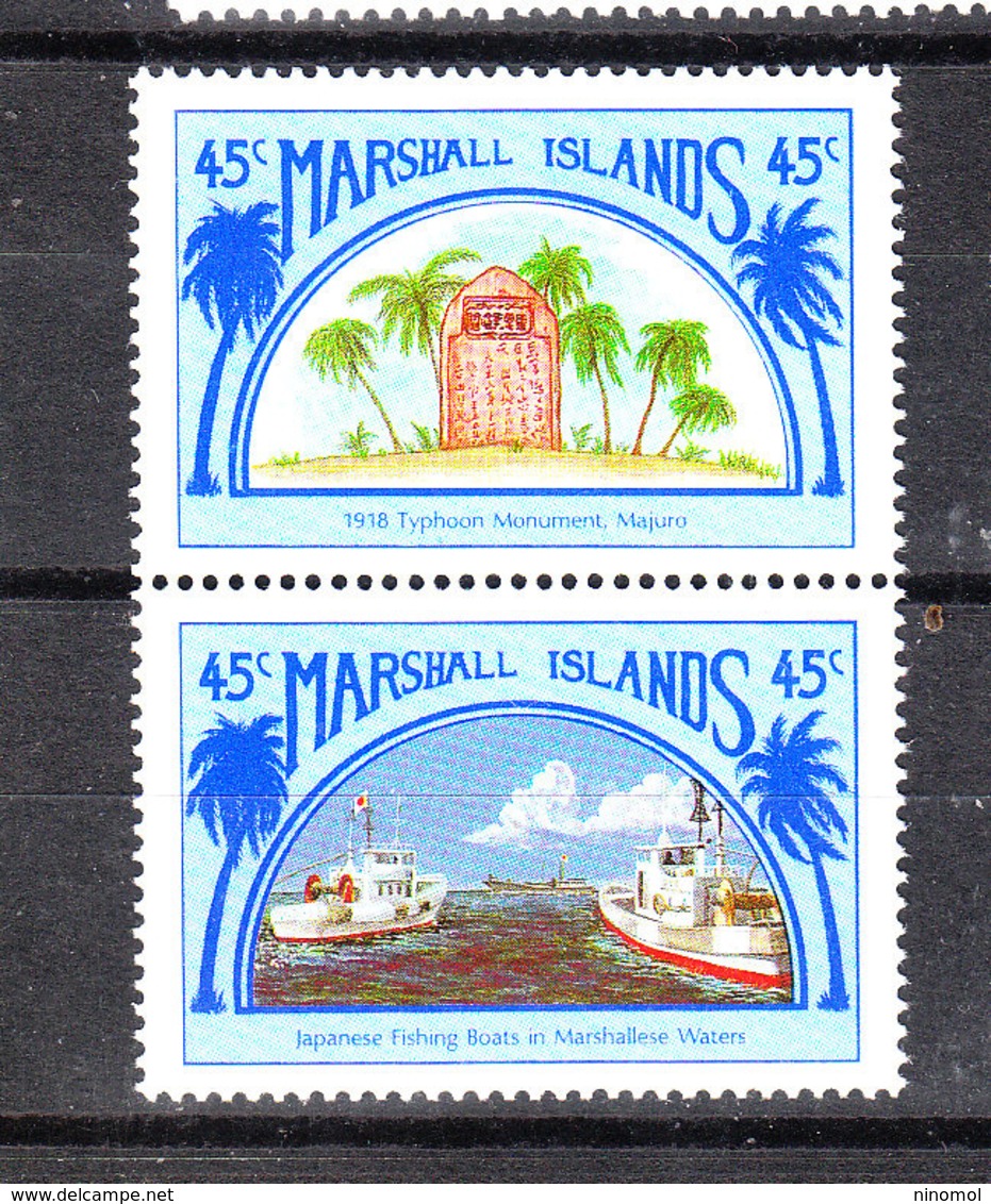 Marshall  -  1989.  Monumento E Barche Da Pesca. Monument And Fishing Boats. MNH - Barche