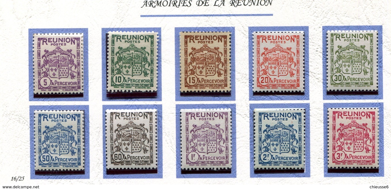 Reunion * Taxe 16 à 25 - Timbres-taxe