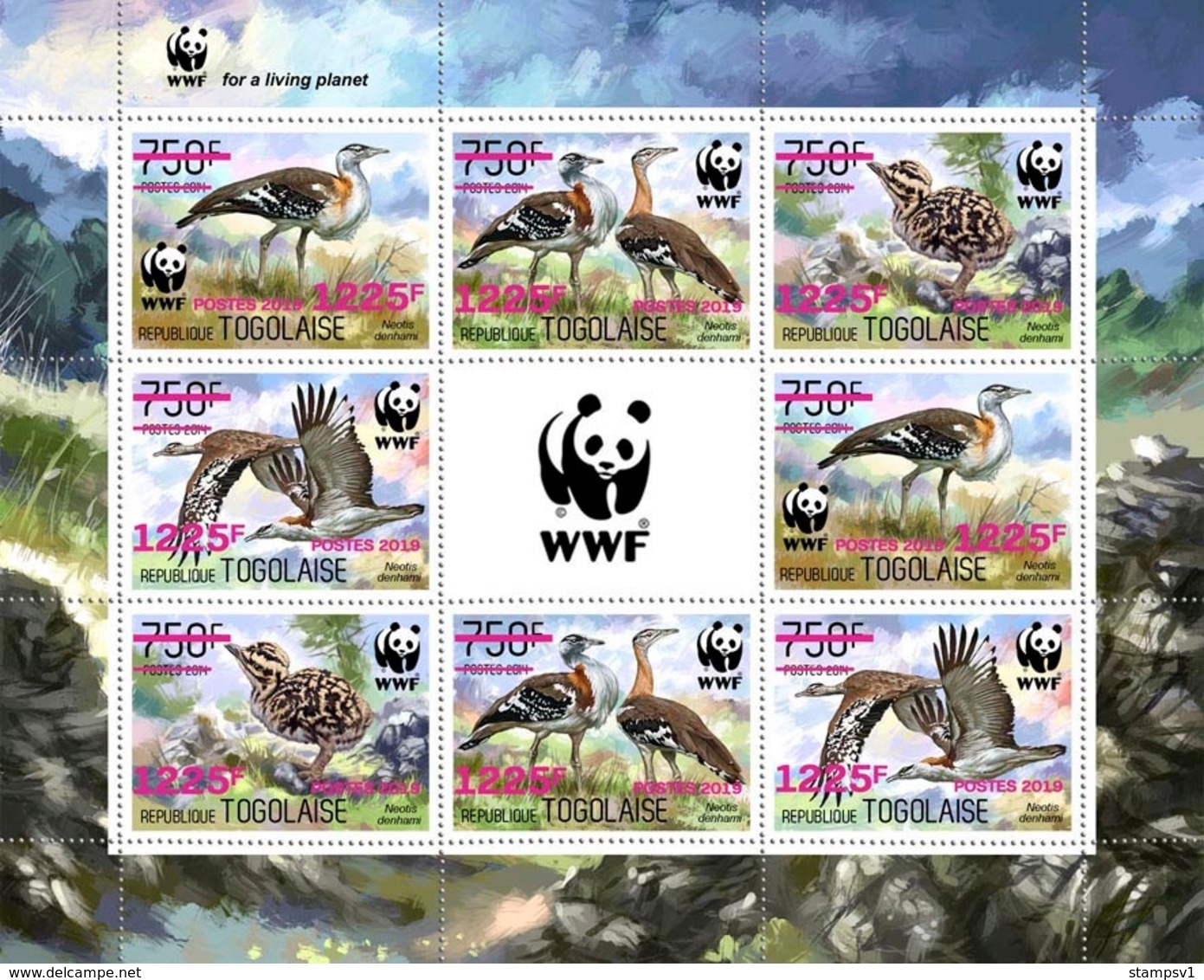 Togo. 2019 WWF Overprint (Phataginus Tricuspis In Green Foil). (0466c2)  OFFICIAL ISSUE - Ungebraucht