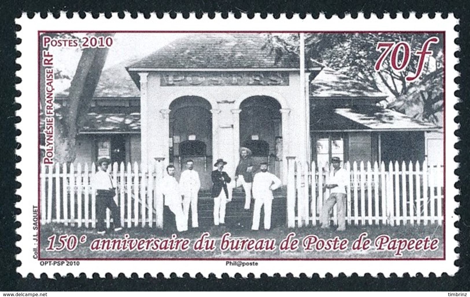 POLYNESIE 2010 - Yv. 898 **  - 1er Bureau De Poste à Papeete  ..Réf.POL24861 - Neufs