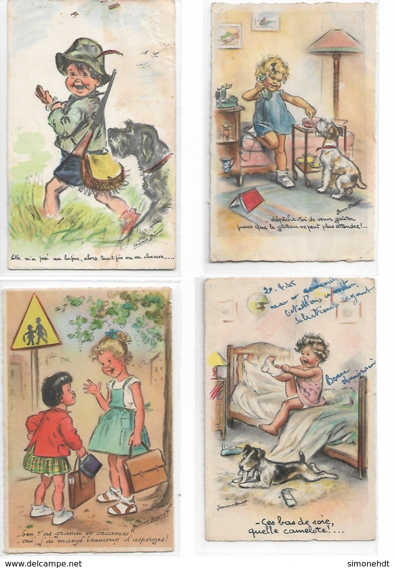 Illustration Germaine BOURET - Lot de 41 CPA - Toutes scannées