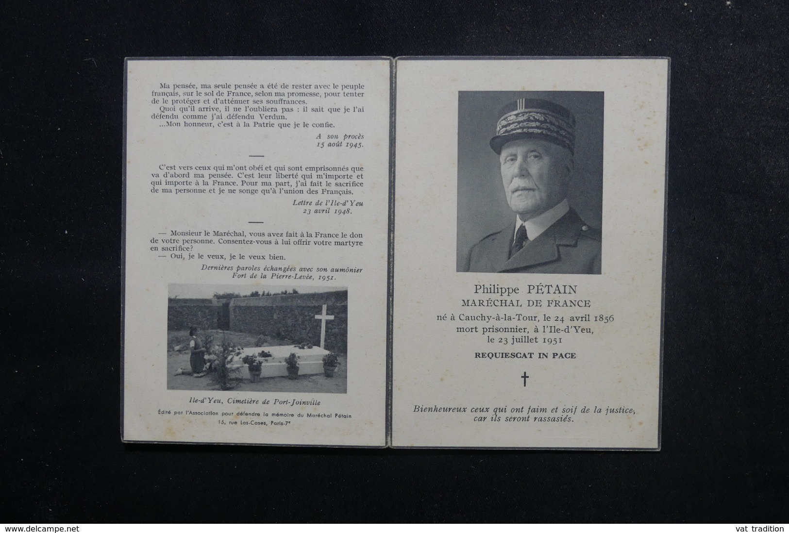 FRANCE - A La Mémoire Du Maréchal Pétain  - L 47952 - Collections