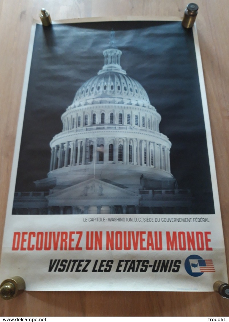 OUDE AFFICHE, OLD POSTER, (+/- 1955-1965), UNITED STATES OF AMERICA, CAPITOLE, 51X75CM - Affiches