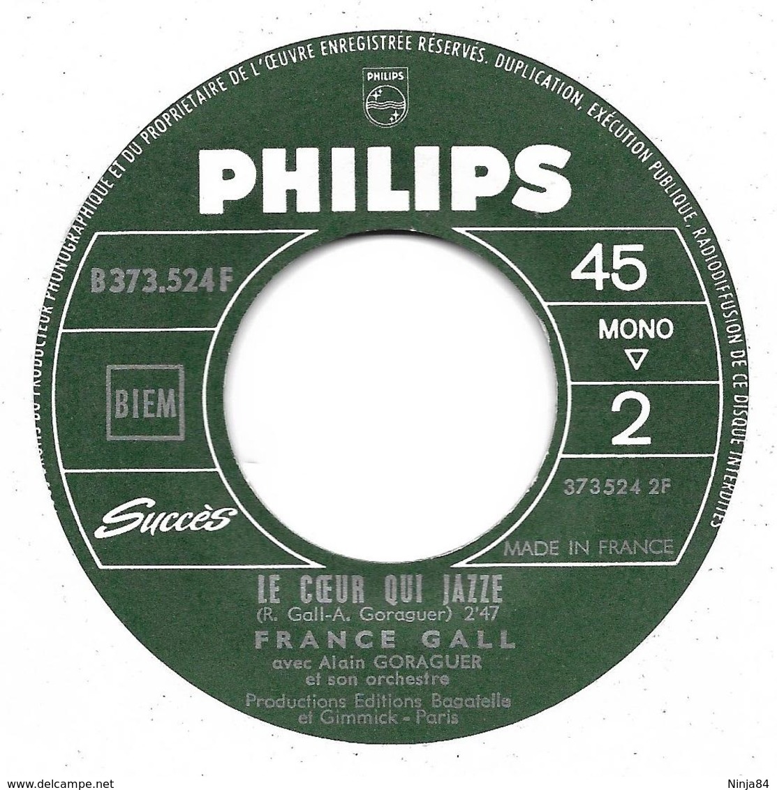 SP 45 RPM (7")  France Gall / Serge Gainsbourg ‎ "  Poupée De Cire Poupée De Son  " - Autres - Musique Française