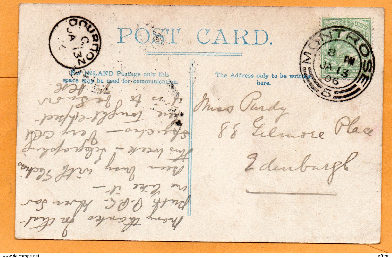 Montrose UK 1906 Postcard - Angus