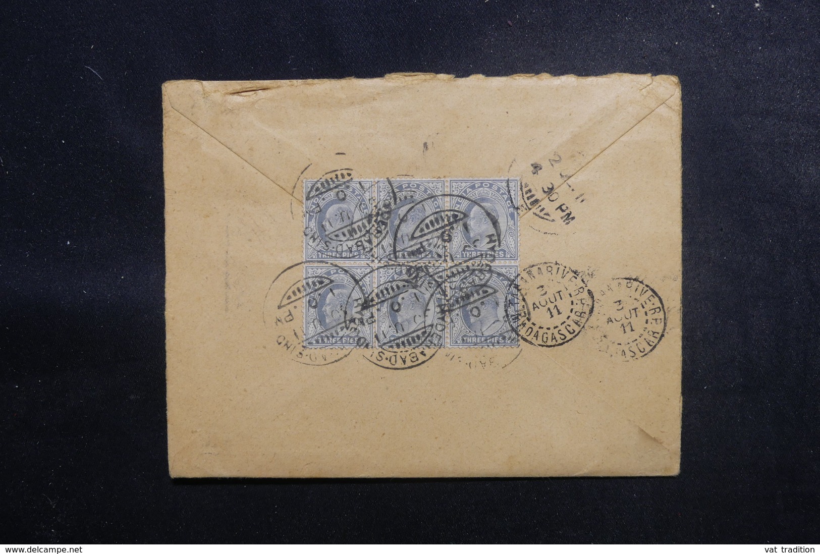 INDE - Enveloppe De Hydheabad Pour Madagascar En 1911, Affranchissement Recto Et Verso Plaisant - L 47969 - 1902-11 King Edward VII