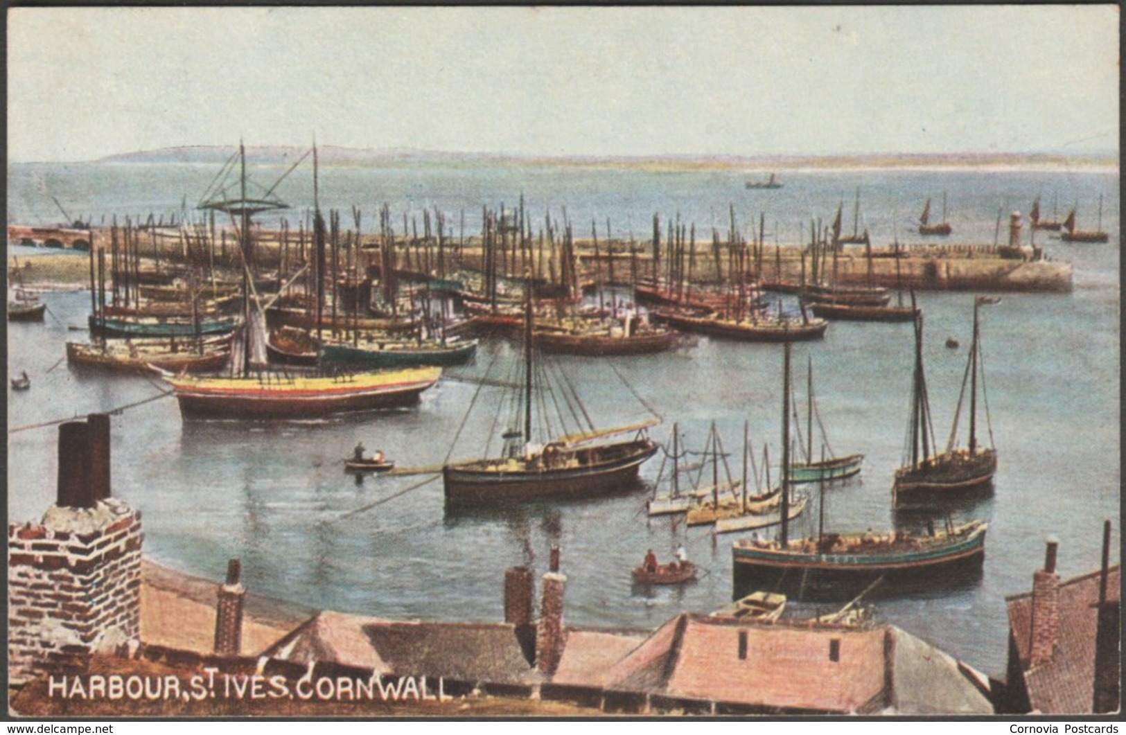 Harbour, St Ives, Cornwall, 1905 - Hildesheimer Postcard - St.Ives