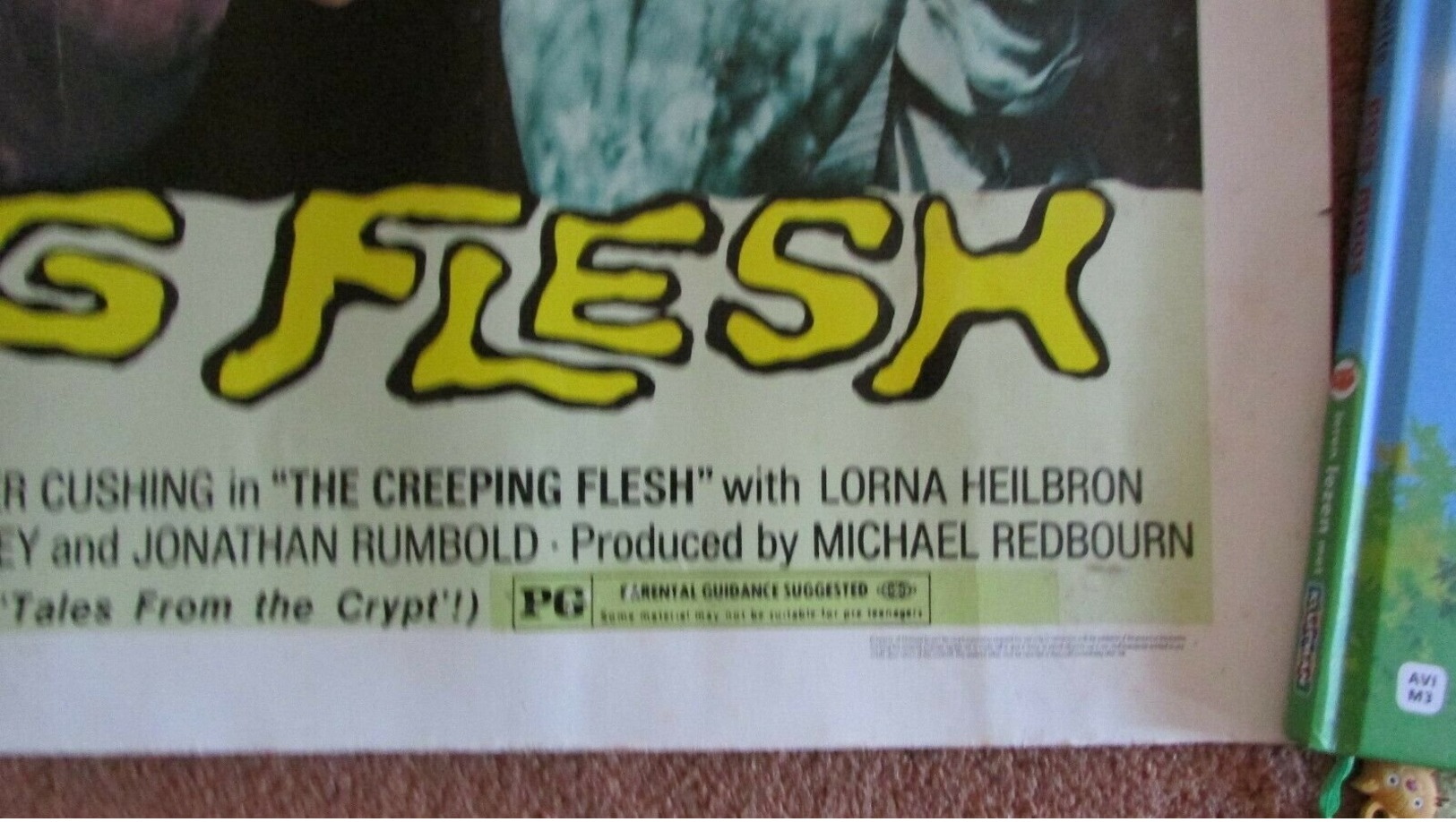 1972 The Creeping Flesh Movie Poster Peter Cushing Christopher Lee - Affiches
