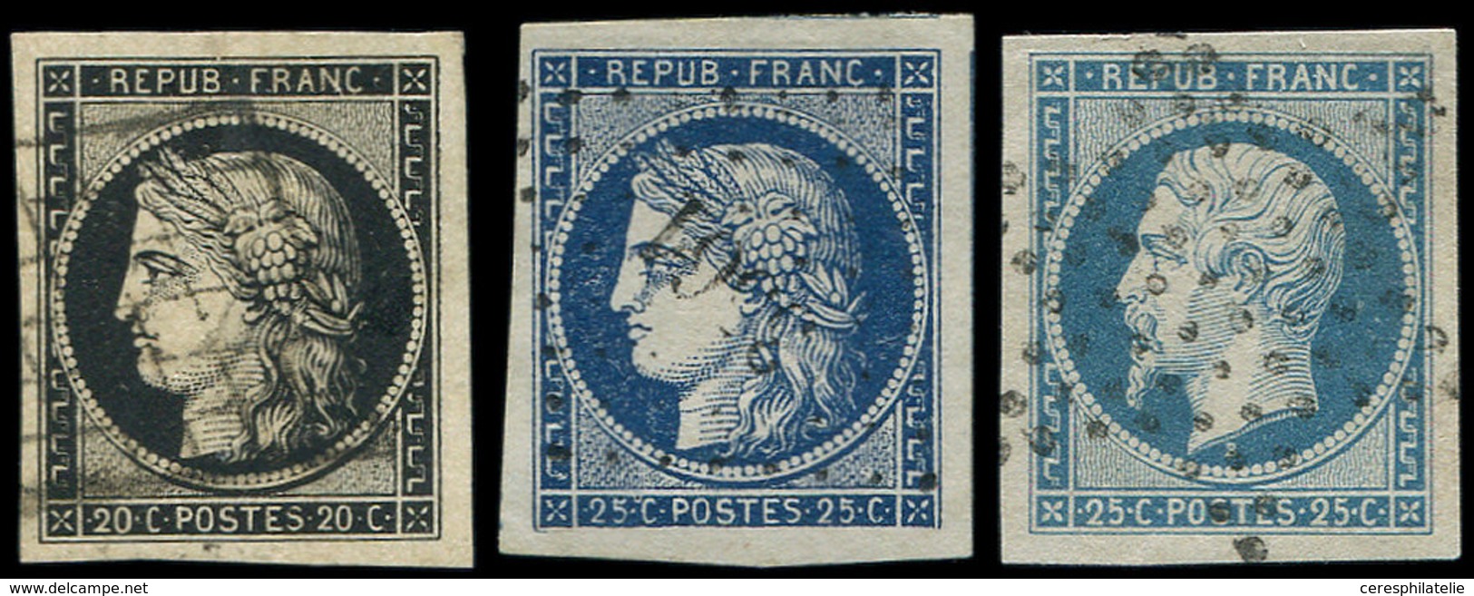 EMISSION DE 1849 - 3a, 4a, 10, Exemplaires Choisis Superbes - 1849-1850 Cérès