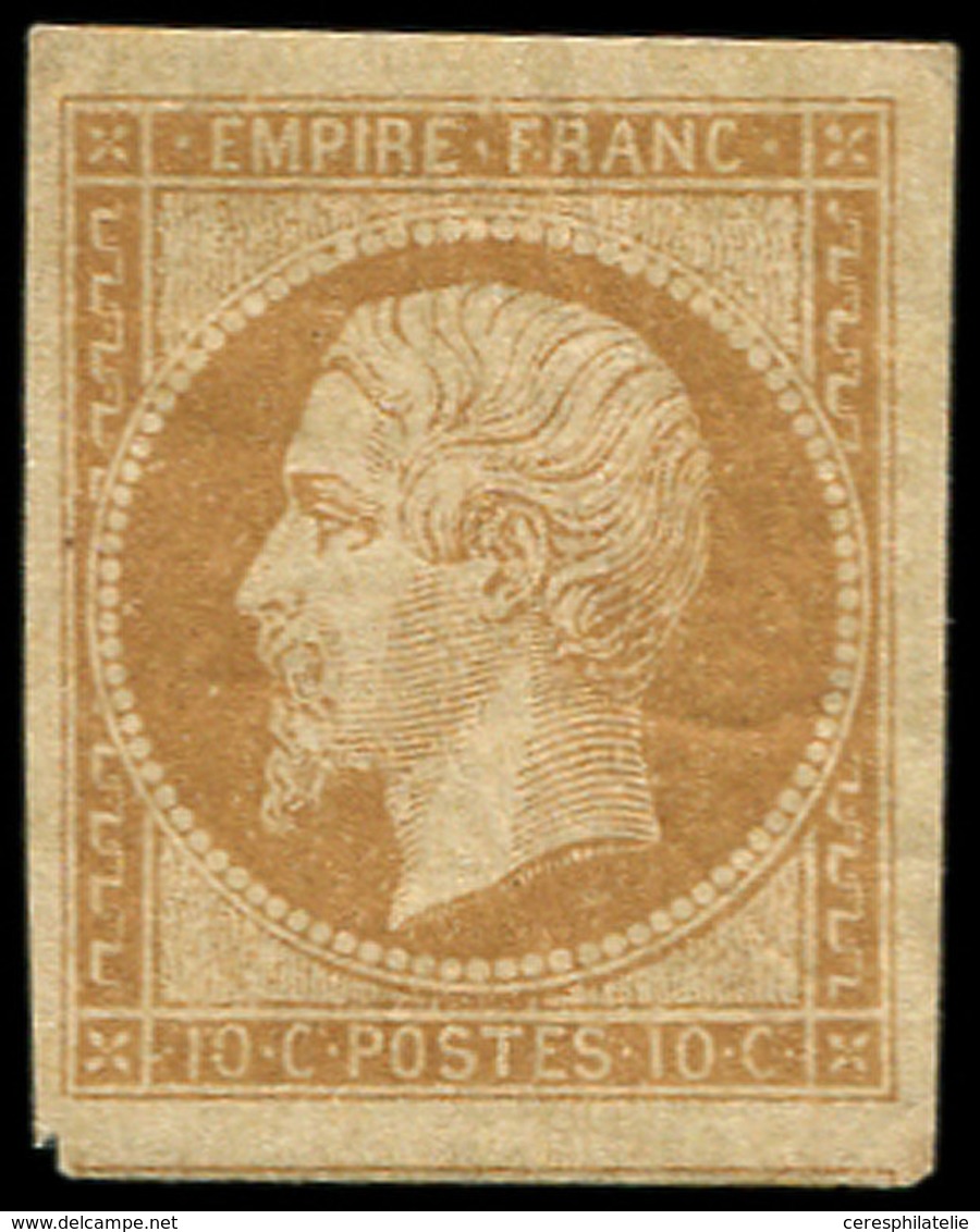 ** EMPIRE NON DENTELE - 13A  10c. Bistre T I, Grandes Marges, TB - 1853-1860 Napoléon III