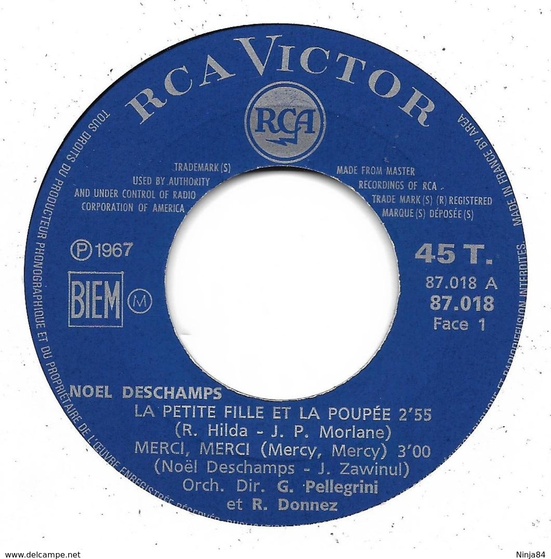 EP 45 RPM (7")  Noel Deschamps ‎ "  La Petite Fille Et La Poupée  " - Autres - Musique Française