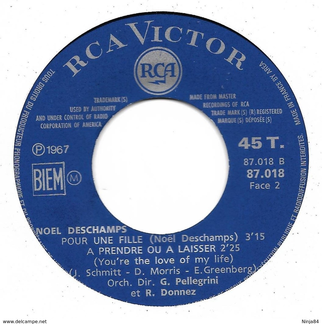 EP 45 RPM (7")  Noel Deschamps ‎ "  La Petite Fille Et La Poupée  " - Autres - Musique Française