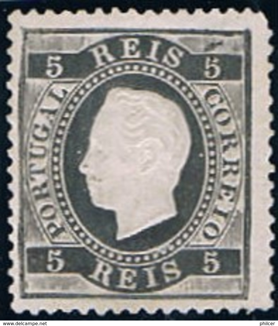 Portugal, 1870/6, # 36 O Dent. 13 1/2, Canto Curto, MNG - Ongebruikt