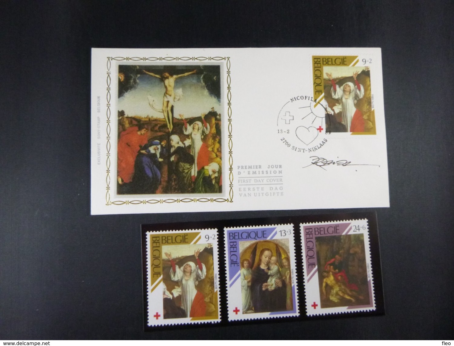 BELG.1989 2312 FDC Soie/zijde (St Nikla) & Signature Désiré Roegiest & Serie 2312/14**  : "Rode Kruis/croix Rouge " - 1981-1990