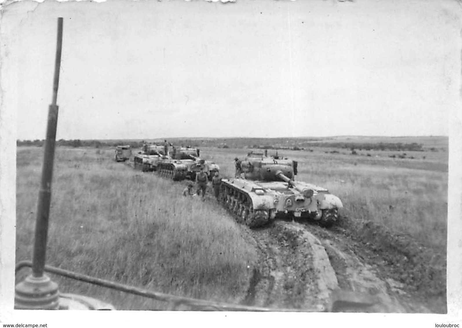 CHAR BLINDES MANOEUVRES DE SUIPPES 1954  PHOTO ORIGINALE FORMAT 8.50 X 6 CM - War, Military