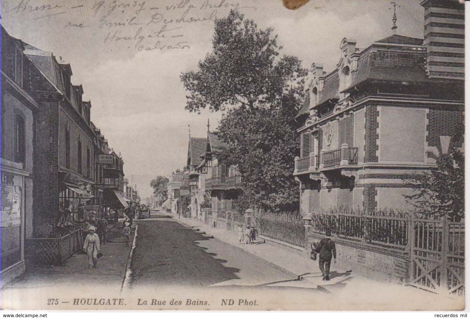 Houlgate La Rue Des Bains 1912 - Houlgate