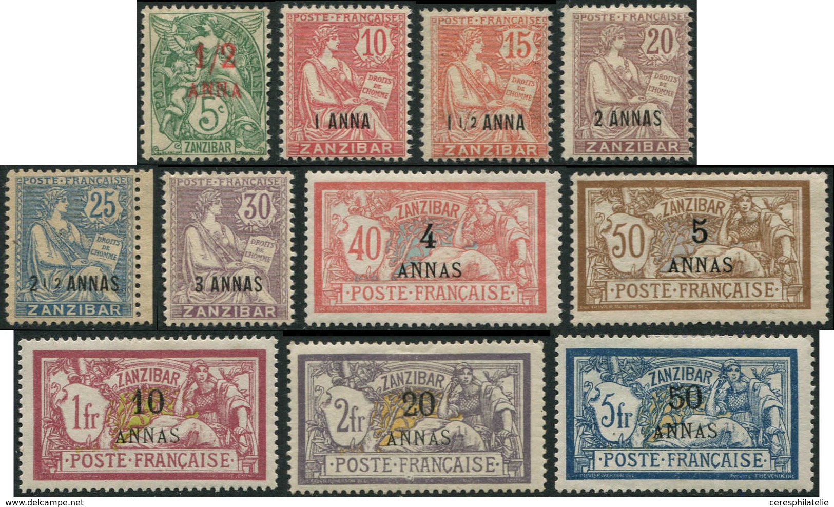 * ZANZIBAR 47/57 : Série De 1902/03, TB - Cartas & Documentos