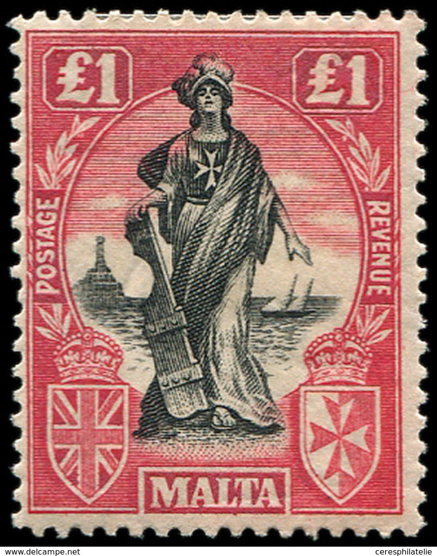 * MALTE 101 : 1l. Rouge Et Noir, TB - Malta (...-1964)