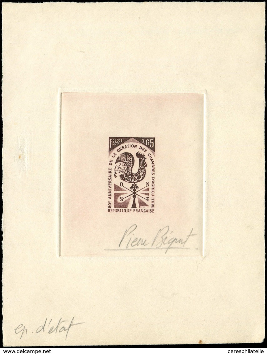 France N°1778 : 30 Ans Des Chambres D'Agriculture, épreuve D'artiste D'état Signée Béquet, TB - Galline & Gallinaceo