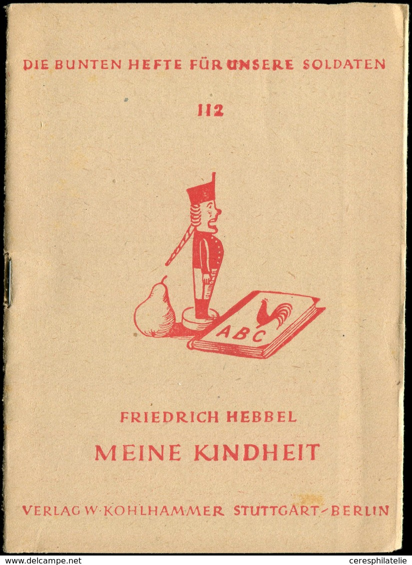 Let Allemagne Livret En Franchise Pour Soldats De 1944, Illustrations, Soldats De Plomb, Poire, Livre, Coq, TB - Gallináceos & Faisanes