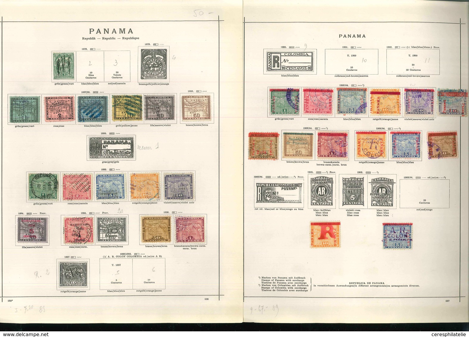 Panama, Petit Fonds De Collection Période Classique, Neufs Et Obl., Dans L'ensemble TB - Colecciones (en álbumes)