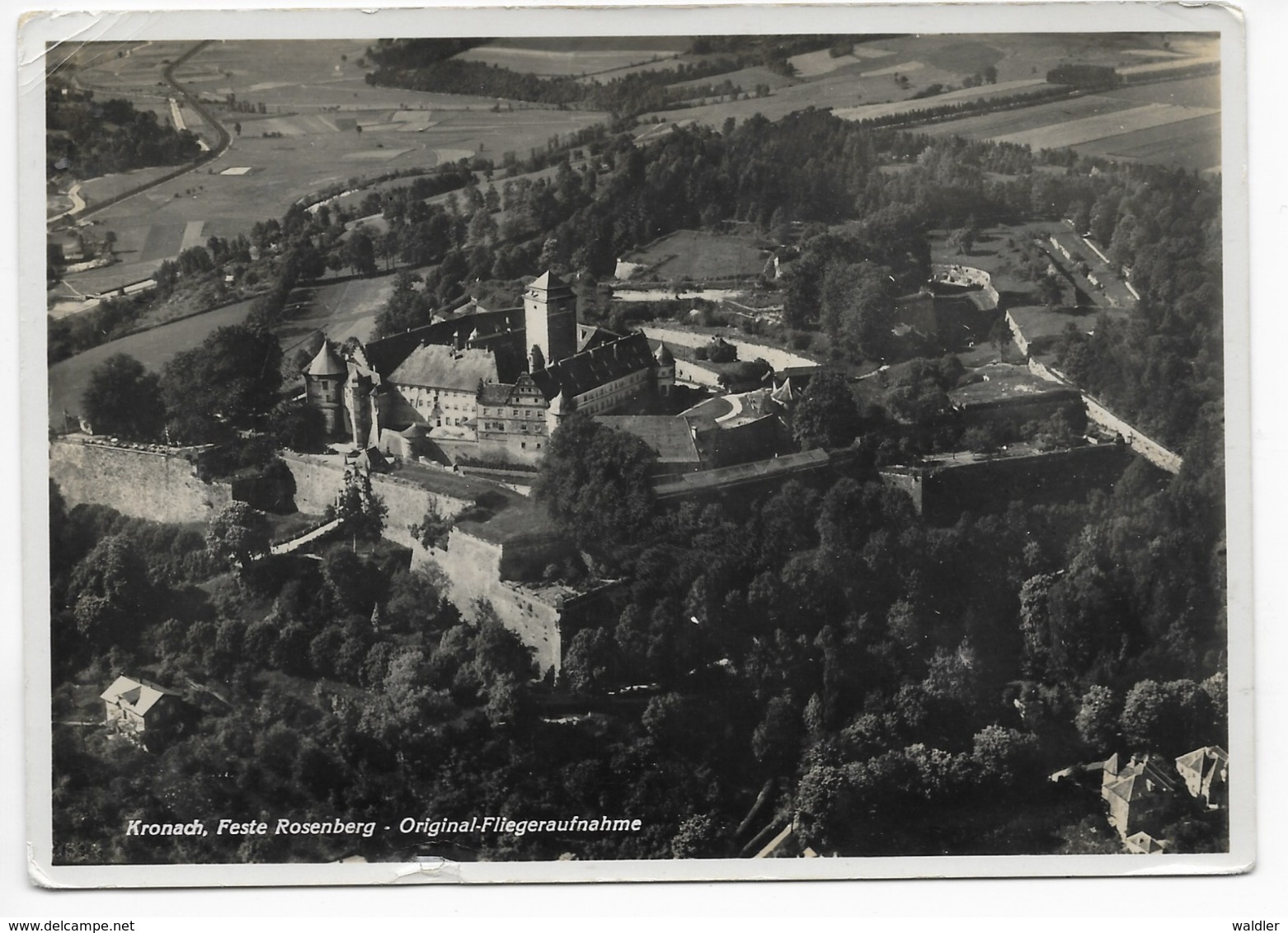 8640  KRONACH, FESTE ROSENBERG - ORGINAL-FLIEGERAUFNAHME - Kronach