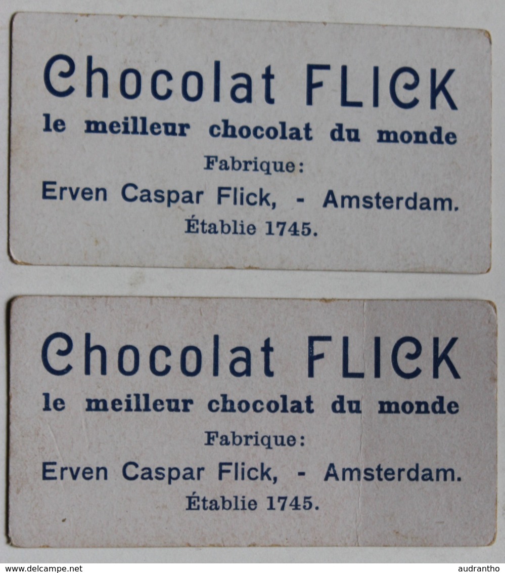 Rare 2 Chromo Chocolat Flick Erven Caspar Flick Amsterdam Höllandischer Cacao Lapin Animaux Humanisés - Autres & Non Classés