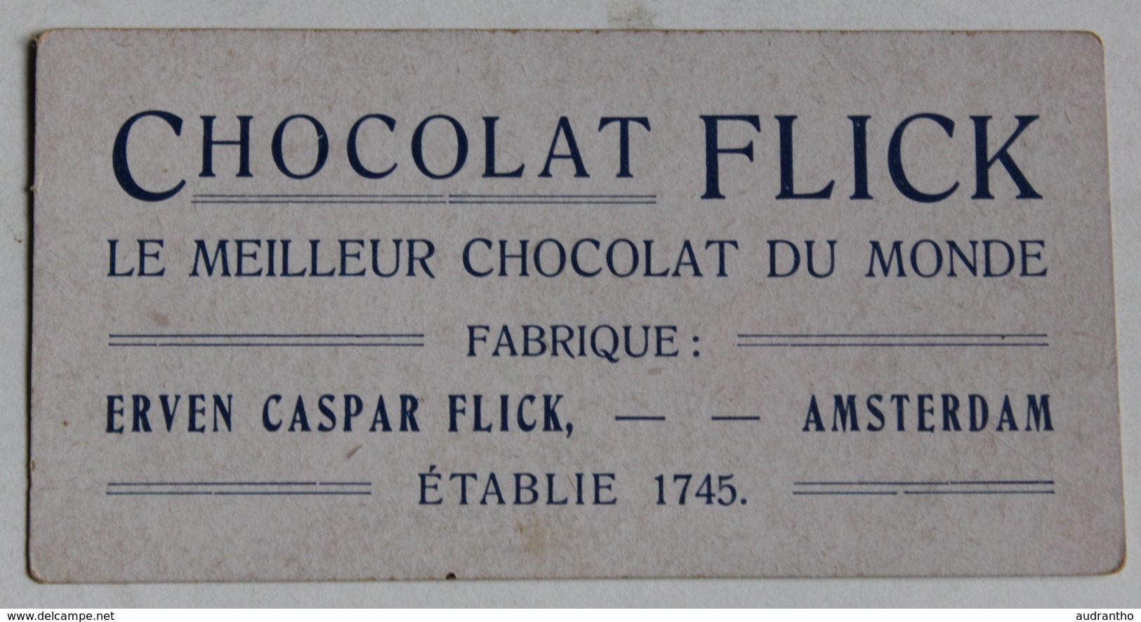 Rare Chromo Chocolat Flick Erven Caspar Flick Amsterdam Höllandischer Cacao Paysans Cochon En Laisse - Autres & Non Classés