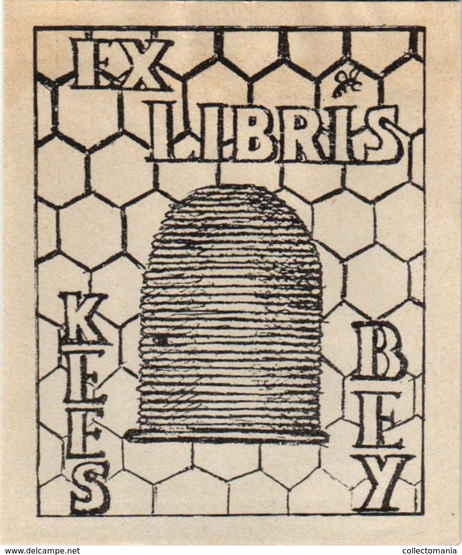 2 Ex Libris Bees Honey Miel Ruche Abeilles Beehive Bienenstock - Other & Unclassified