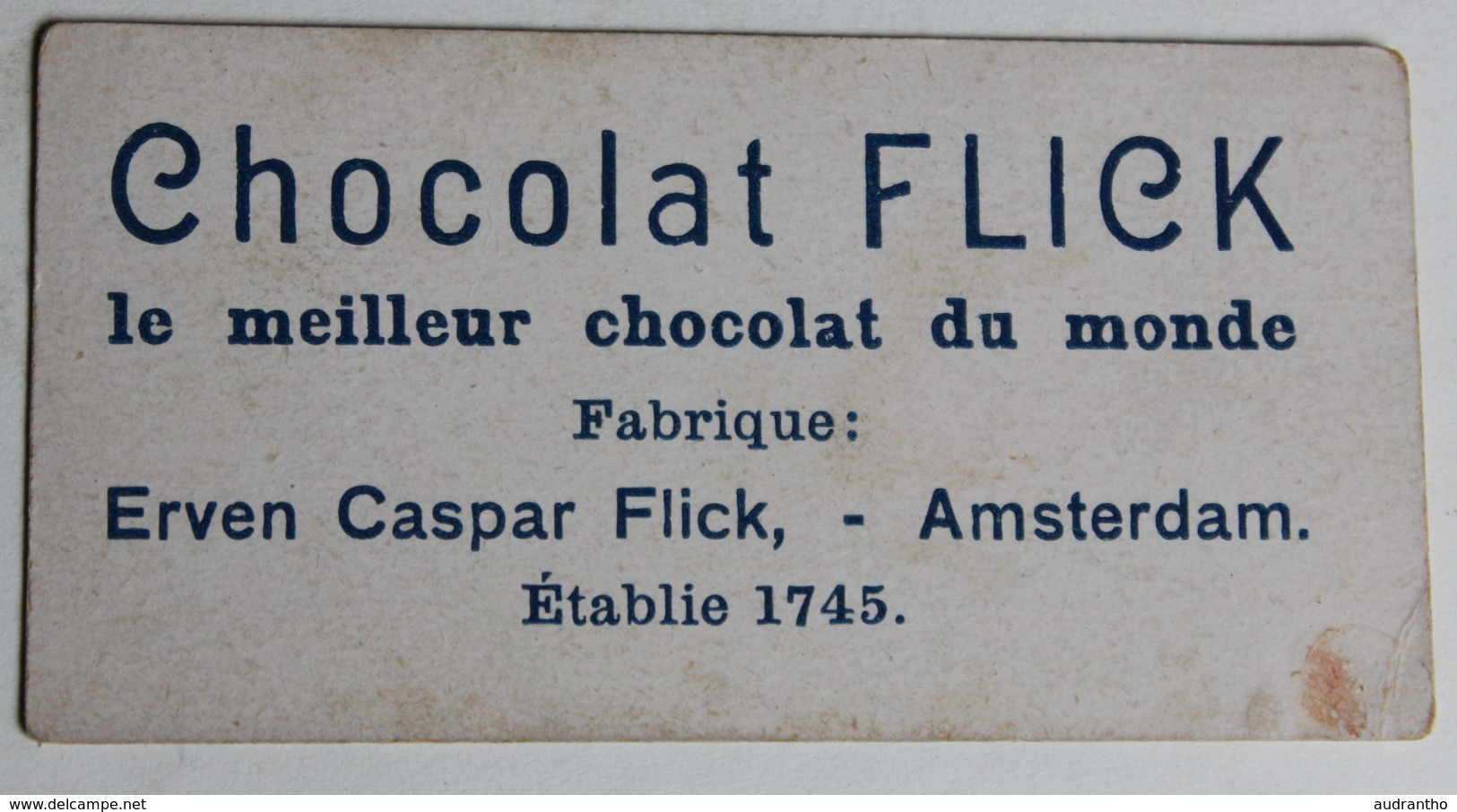 Rare Chromo Chocolat Flick Erven Caspar Flick Amsterdam Höllandischer Cacao 2 Femmes - Autres & Non Classés