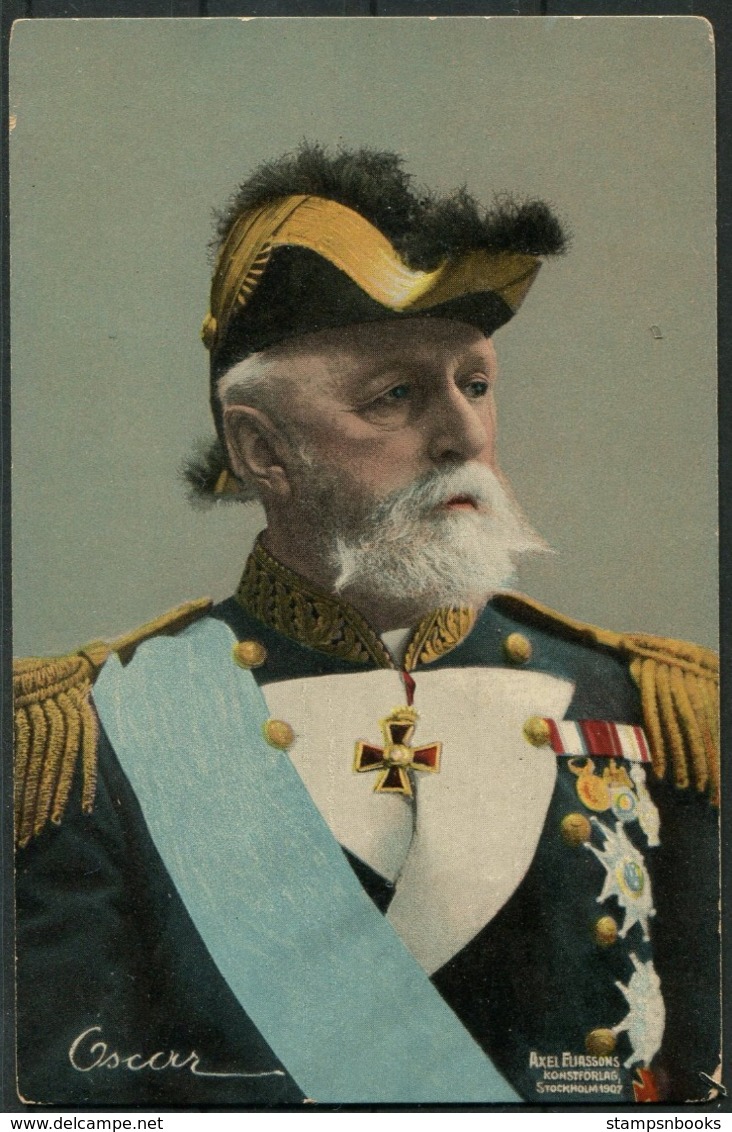 Sweden King Oscar Postcard - Familles Royales