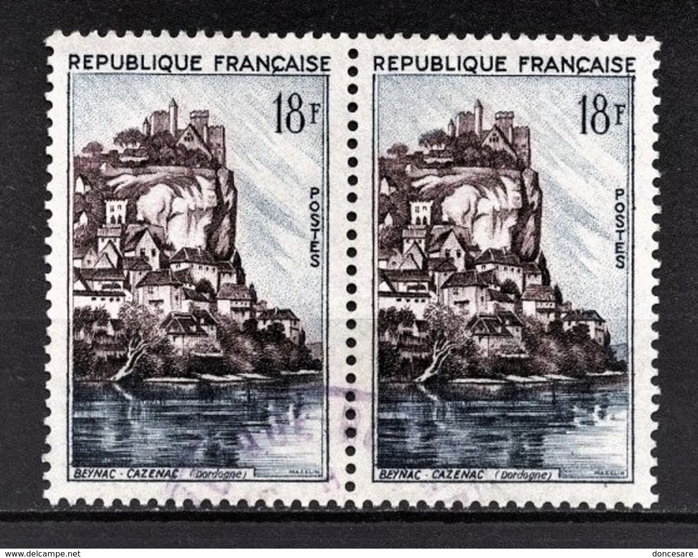 FRANCE 1957 - PAIRE Y.T. N° 1127 - OBLITERES - Gebraucht