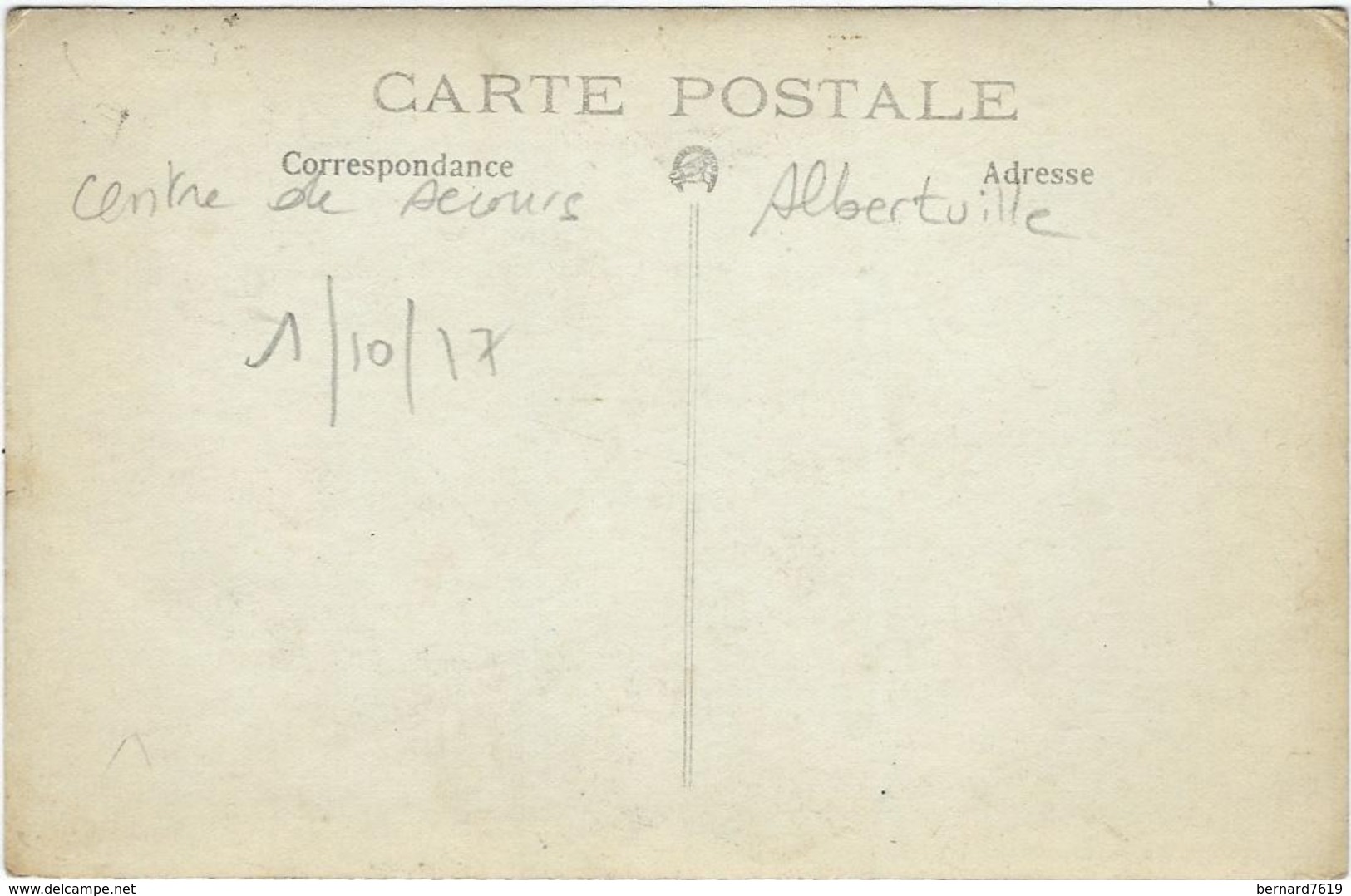 73  Albertville   Carte Photo  Centre De Secours  1917 - Albertville