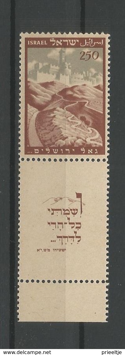 Israel 1949 Jerusalem Y.T. 16 ** - Ongebruikt (met Tabs)