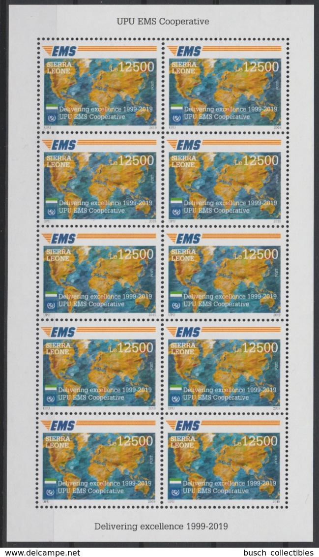 Sierre Leone 2019 Mi. ? Mini-sheet Kleinbogen Joint Issue 20e Anniversaire EMS 20 Years Emission Commune E.M.S. UPU - Sierra Leone (1961-...)