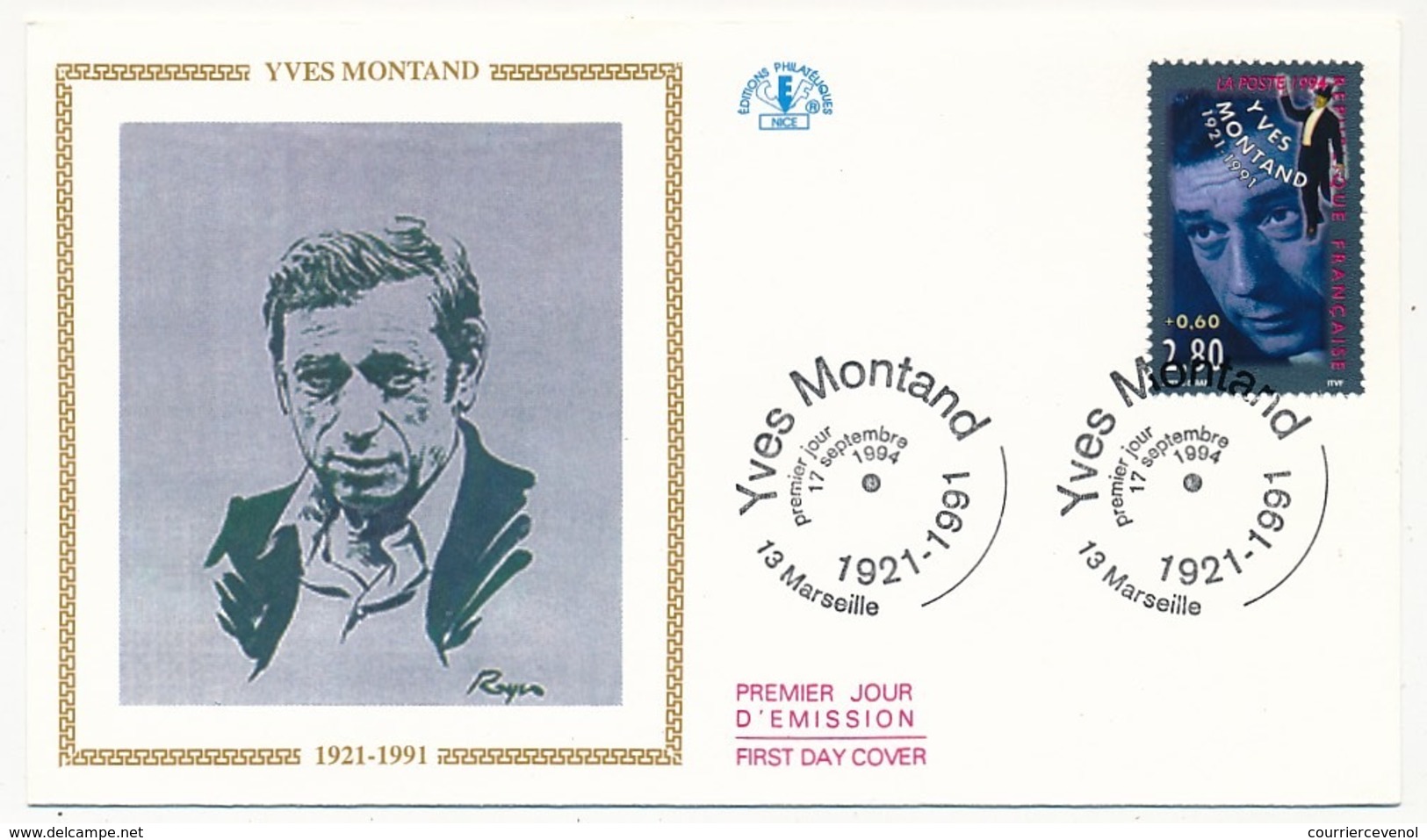 FRANCE => 6 Enveloppes FDC - "De La Scène à L'écran" - Yvonne Printemps, Fernandel, Coluche, Montand, Bourvil... - 2010-2019