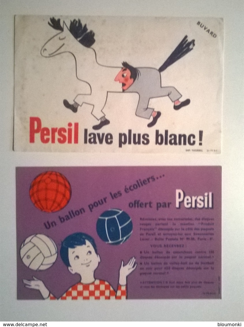 Lot De 5 Buvards Publicitaires / Savon Lessive PERSIL - Produits Ménagers