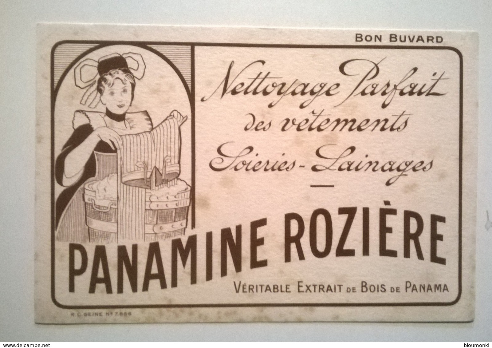 Lot De 5 Buvards Publicitaires / Savon Lessive PANAMINE ROZIERES VEGELAY BLANSAC VIERGE BLANCHE - Produits Ménagers