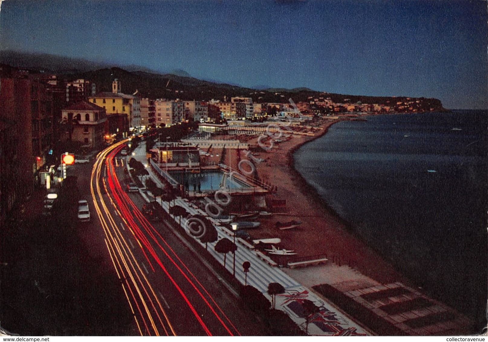 Cartolina Albisola Notturno Timbro A Targhetta R 1970 (Savona) - Savona