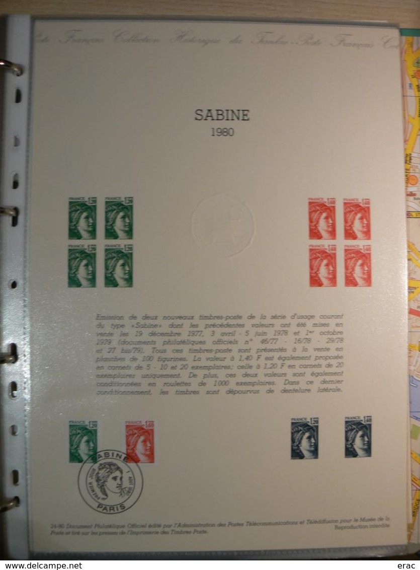 Ensemble de documents de La Poste et enveloppes : Liberté, Marianne, Sabine, Charles de Gaulle ...