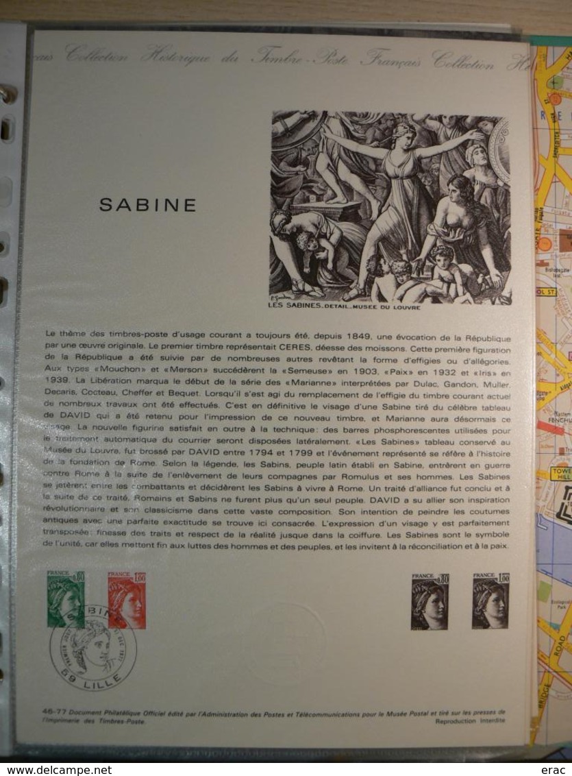 Ensemble de documents de La Poste et enveloppes : Liberté, Marianne, Sabine, Charles de Gaulle ...