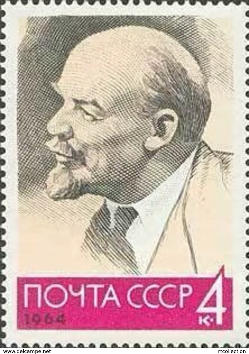 USSR Russia 1964 94th Birth Anniversary Vladimir Lenin Famous People Celebrations Politician ART Portrait Stamp MNH - Nuovi