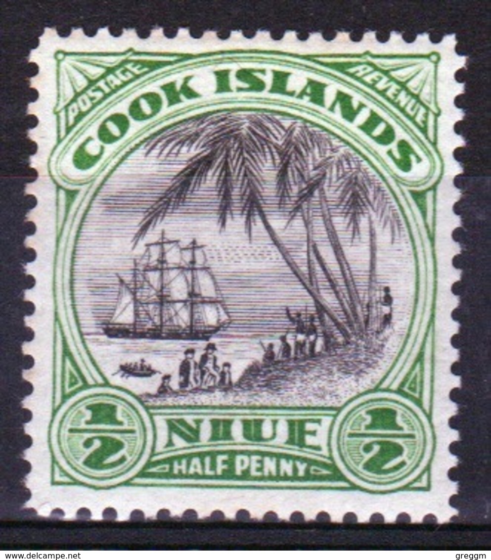 Niue 1932 Single Half Penny Stamp Taken From The Definitive Series. - Niue