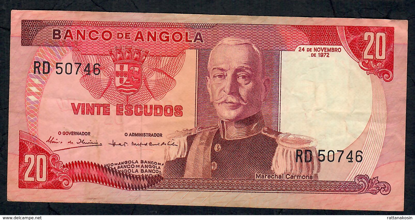 ANGOLA P99 2O ESCUDOS  24.11.1972 #RD   VF NO P.h. - Angola