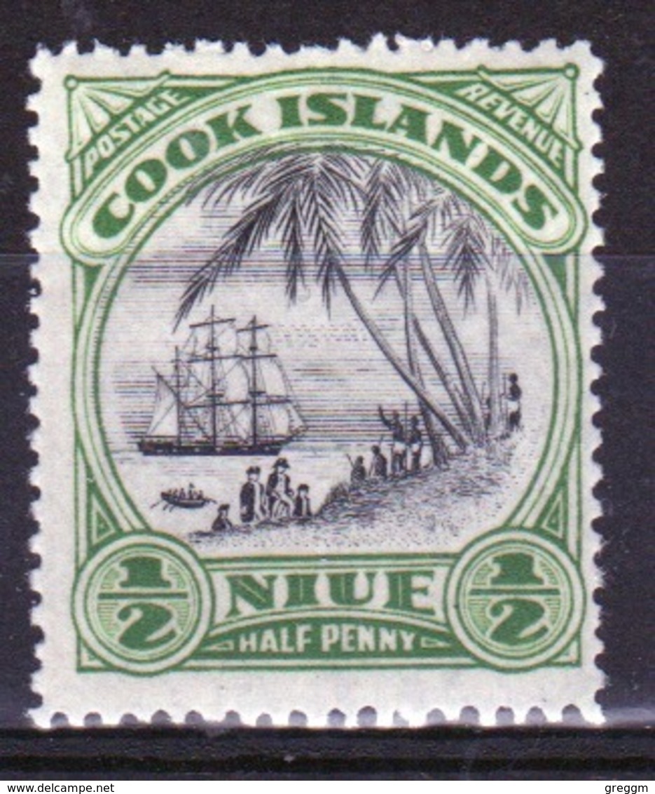 Niue 1944 Single Half Penny Stamp From The Definitive Issue. - Niue