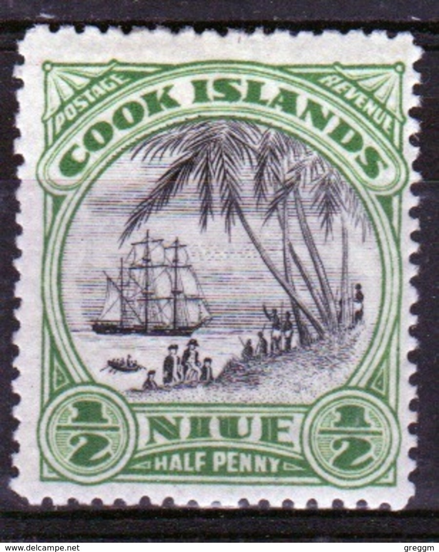 Niue 1944 Single Half Penny Stamp From The Definitive Issue. - Niue